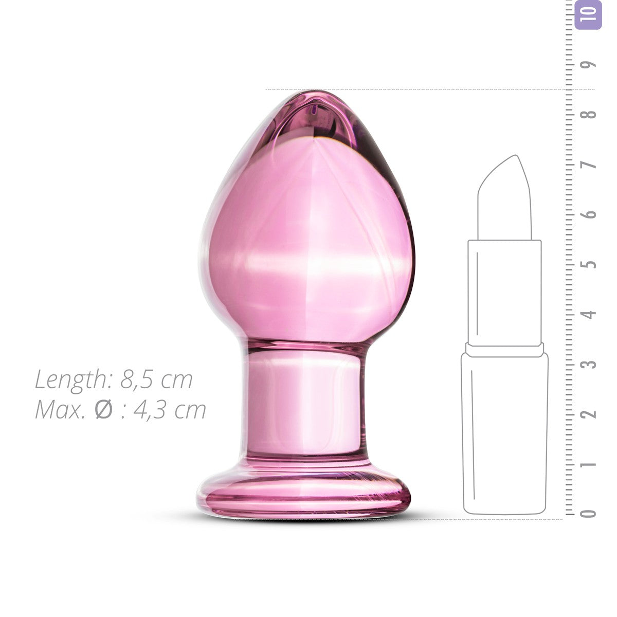 Plug en Verre n 26 - 9 x 4.3 cm