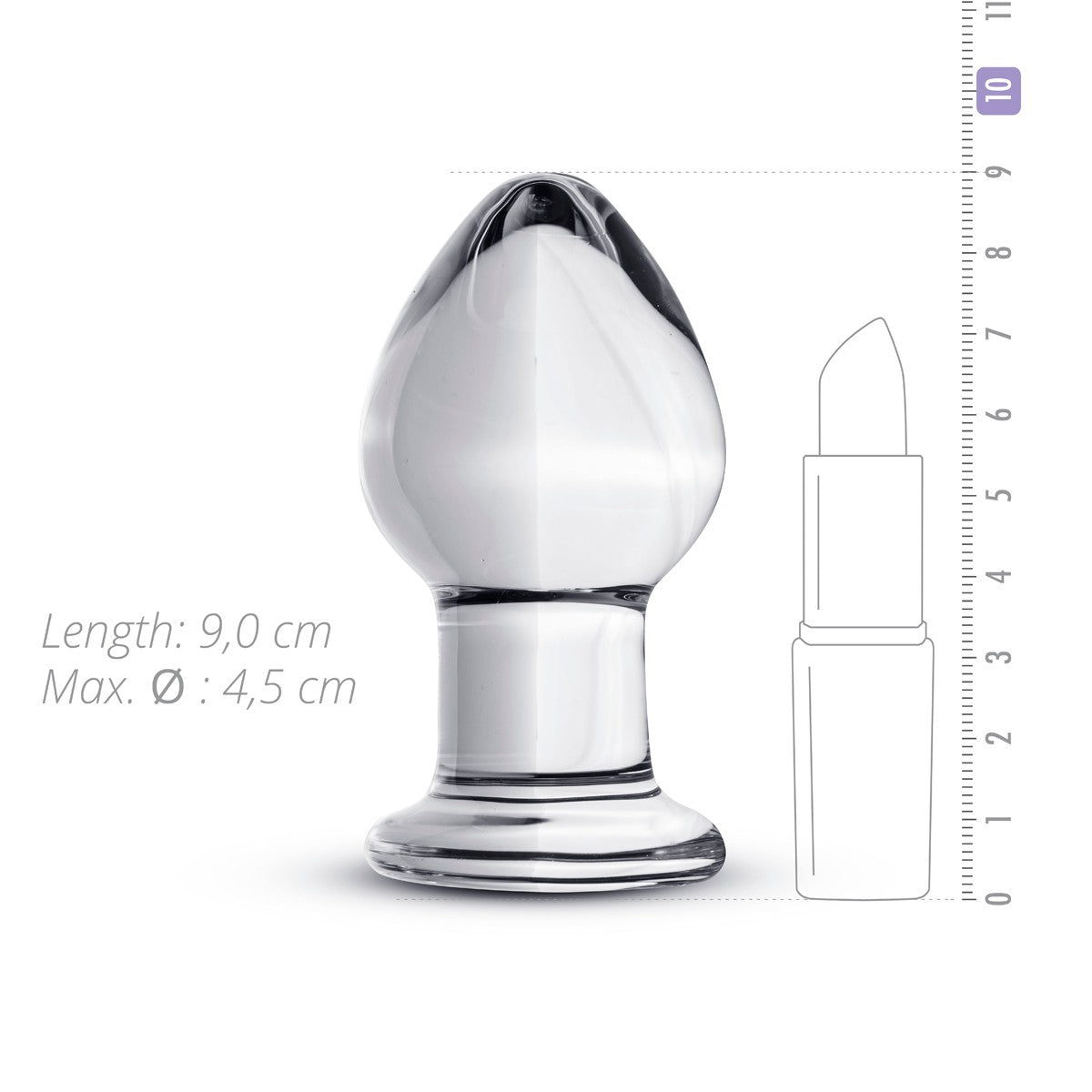 Plug en Verre n 26 - 9 x 4.3 cm