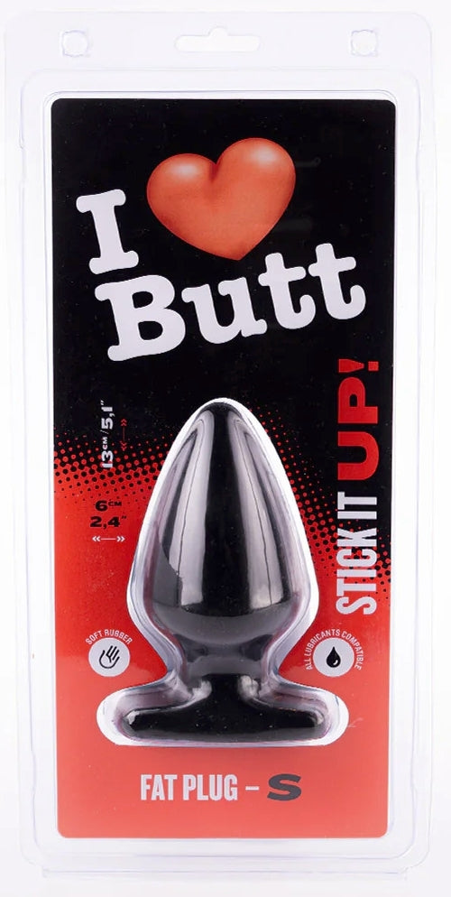 Plug Fat S I Love Butt 11 x 6 cm Noir