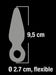 Plug Finger Transparent 7 x 2.5 cm