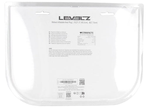 Plug gonflable Ribbed Levelz 9 x 4cm
