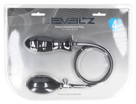 Plug gonflable Ribbed Levelz 9 x 4cm