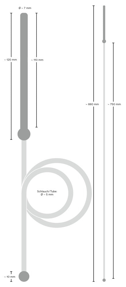Plug Penis et Flexible Piss To Mouth 11cm - Diamètre 7mm
