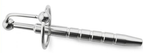 Plug Penis percé Pen Strie 12cm - Diamètre 10mm