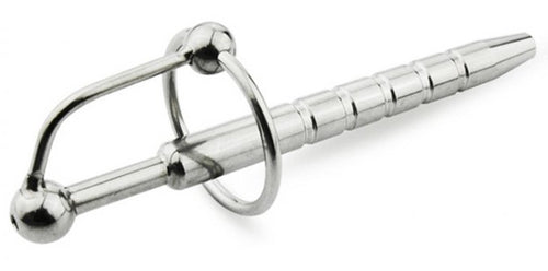 Plug Penis percé Pen Strie 12cm - Diamètre 10mm