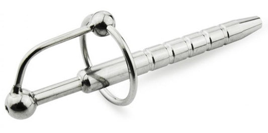 Plug Penis percé Pen Strie 12cm - Diamètre 10mm