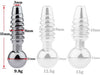 Plug pénis percé Screw 2.5cm - Diamètre 8mm
