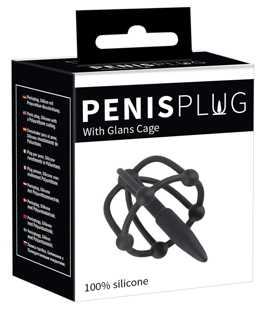 Plug Penis silicone Cage Glans 5cm - Diamètre 8mm
