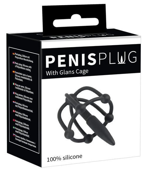 Plug Penis silicone Cage Glans 5cm - Diamètre 8mm