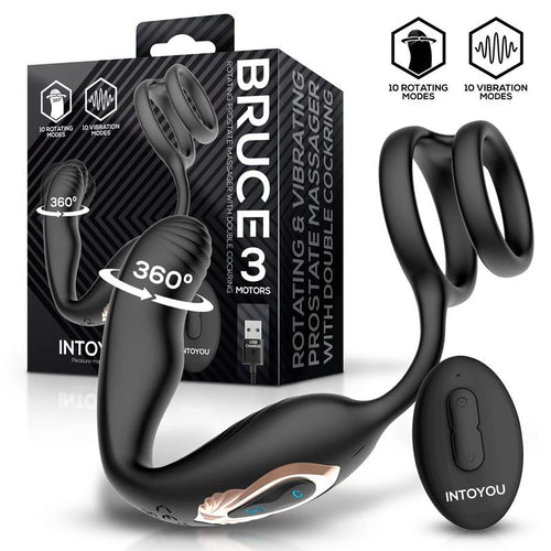 Plug prostatique Cockring Bruce 8.5 x 2.6cm