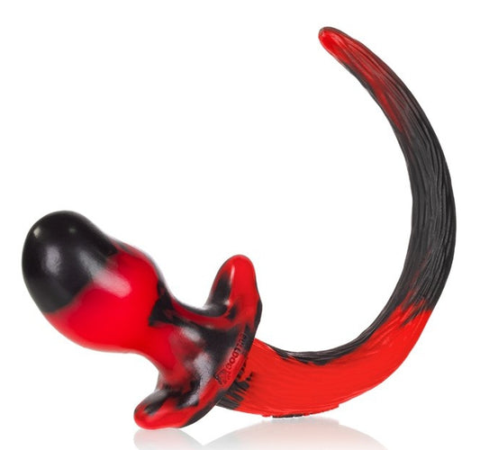 Plug Queue de chien Pug Rouge 8.5 x 4.4 cm