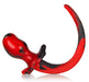 Plug Queue de chien Pug Rouge 8.5 x 4.4 cm