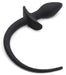 Plug Queue de chien silicone 7.5 x 3.1cm Noir