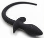 Plug Queue de chien silicone 7.5 x 3.1cm Noir