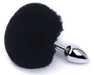 Plug Queue de lapin Bunny Tail 6 x 2.7cm Noir