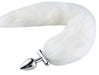 Plug queue de renard convertible bijou Foxy roxy 5.5 x 2.7cm queue 39cm blanche
