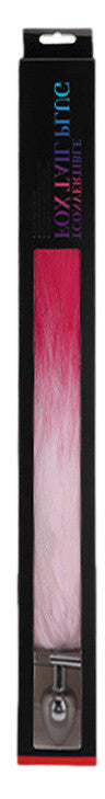 Plug queue de renard convertible bijou Foxy roxy 5.5 x 2.7cm queue 39cm roses
