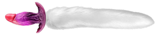 Plug queue de renard Purplelien 10 x 4.2cm queue 41 cm blanc