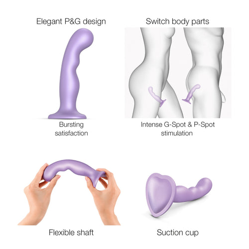 Plug Silicone P&G Strap-On-Me M 15 x 3.6cm Violet