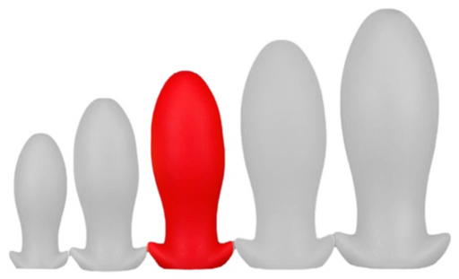 Plug Silicone SAURUS EGG L 14 x 6.3cm Rouge