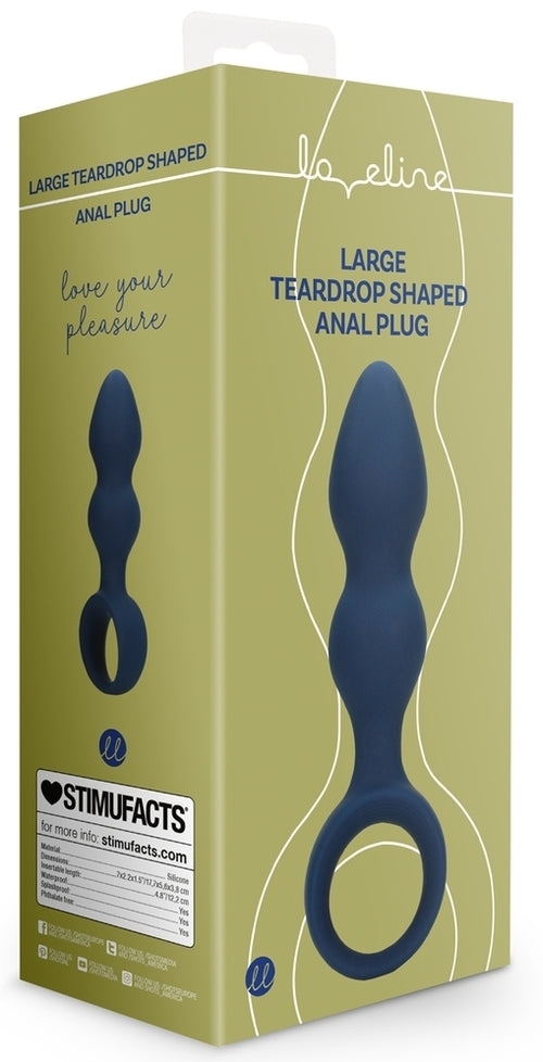 Plug TEARDROP BALTIC L 12 x 4cm Bleu