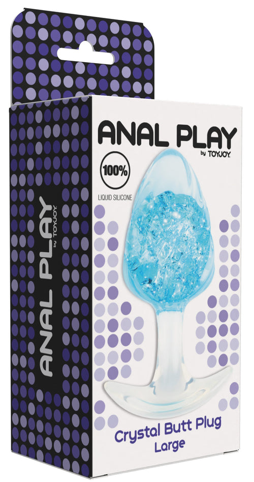 Plug transparent Crystalbutt L 9 x 4.5 cm