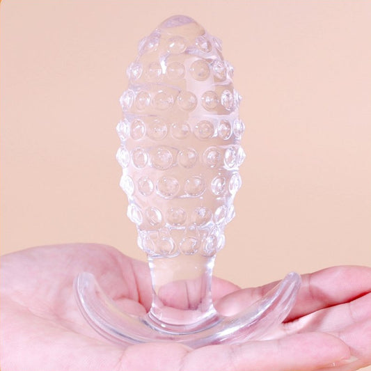 Plug Transparent Dotted Pine XL 10.5 x 4cm