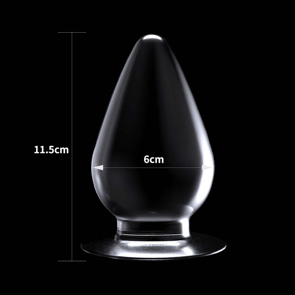 Plug transparent Flawless 10 x 5.5 cm