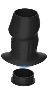 Plug tunnel avec bouchon Euhlo XL 9 x 6 cm Noir