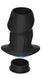 Plug tunnel avec bouchon Euhlo XL 9 x 6 cm Noir