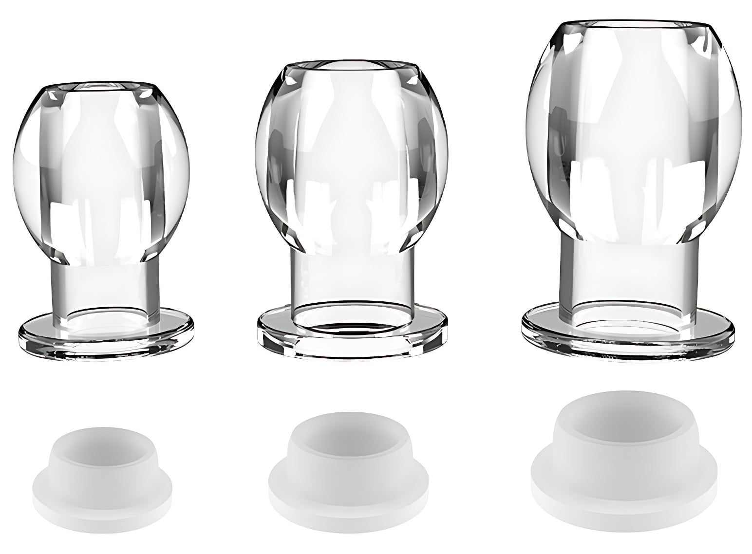 Plug tunnel avec bouchon Hollow Stop Transparent