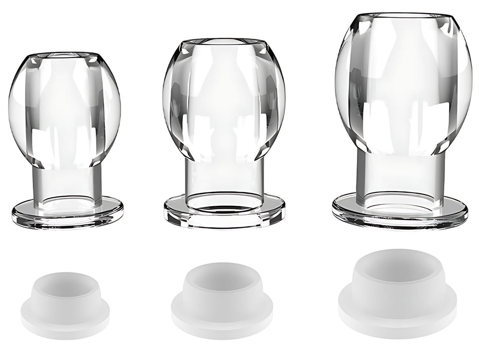 Plug tunnel avec bouchon Hollow Stop Transparent