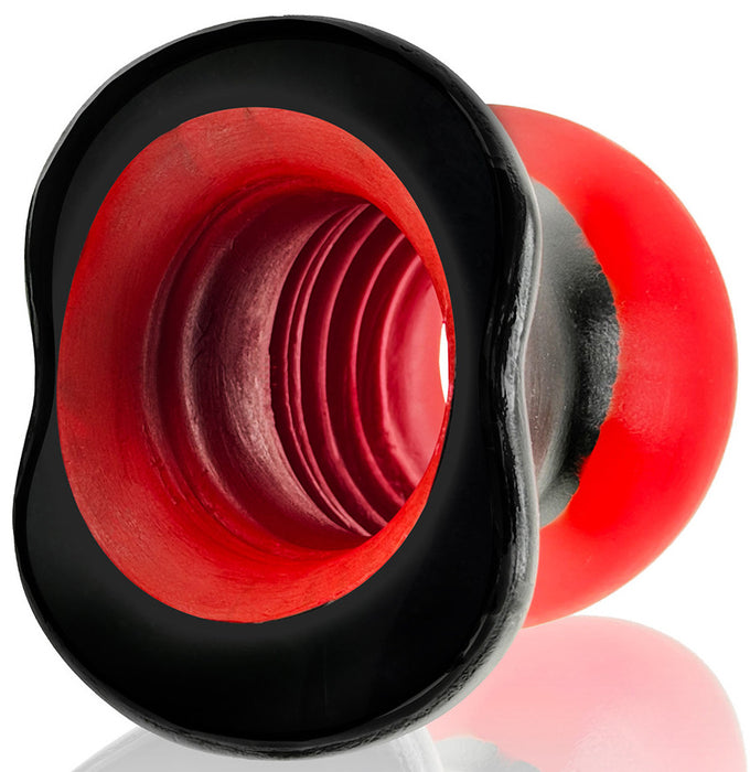 Plug Tunnel Colossus Pighole XXXXL Noir-Rouge 17 x 13.5cm