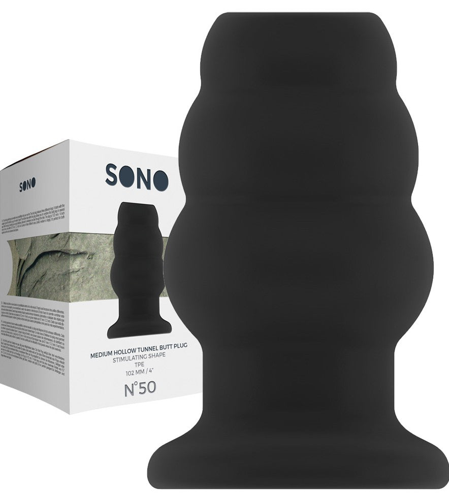 Plug Tunnel Hollow Sono N50 - 8.5 x 5.7 cm Noir