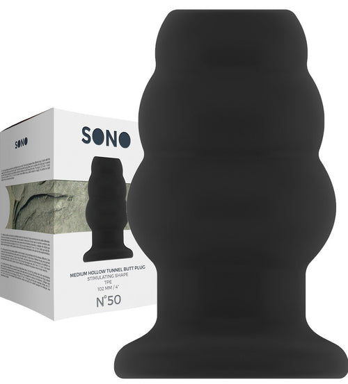 Plug Tunnel Hollow Sono N50 - 8.5 x 5.7 cm Noir