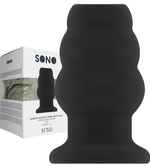 Plug Tunnel Hollow Sono N50 - 8.5 x 5.7 cm Noir