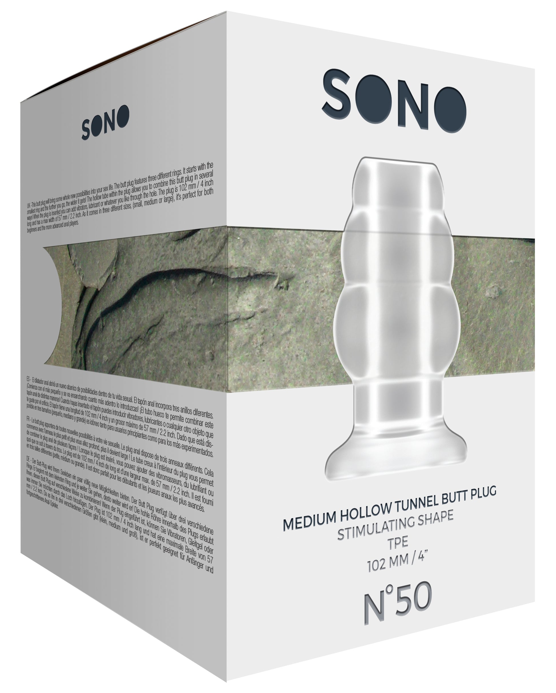 Plug Tunnel Hollow Sono n50 - 8.5 x 5.7 cm Transparent