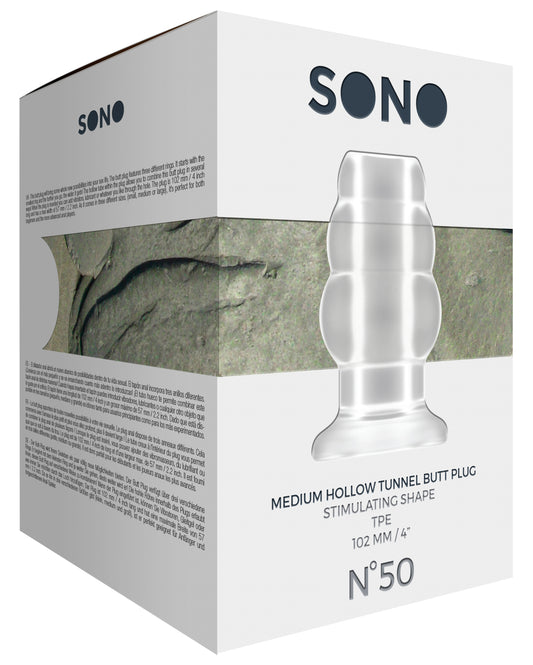 Plug Tunnel Hollow Sono n50 - 8.5 x 5.7 cm Transparent