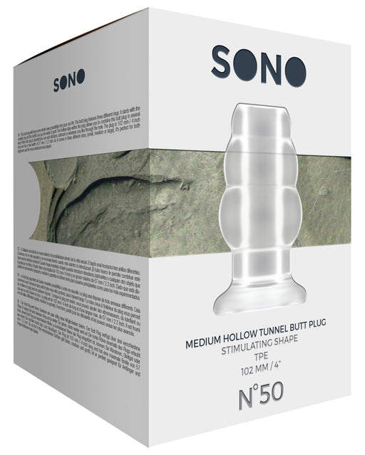 Plug Tunnel Hollow Sono n50 - 8.5 x 5.7 cm Transparent