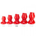 Plug Tunnel Pig-Hole rouge Large - 9 x 7 cm