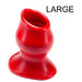 Plug Tunnel Pig-Hole rouge Large - 9 x 7 cm