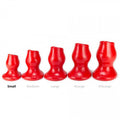 Plug Tunnel Pig-Hole rouge Small - 7 x 4.5 cm
