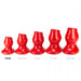 Plug Tunnel Pig-Hole rouge Small - 7 x 4.5 cm