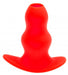 Plug Tunnel Stretch Rouge Small 11 x 5 cm