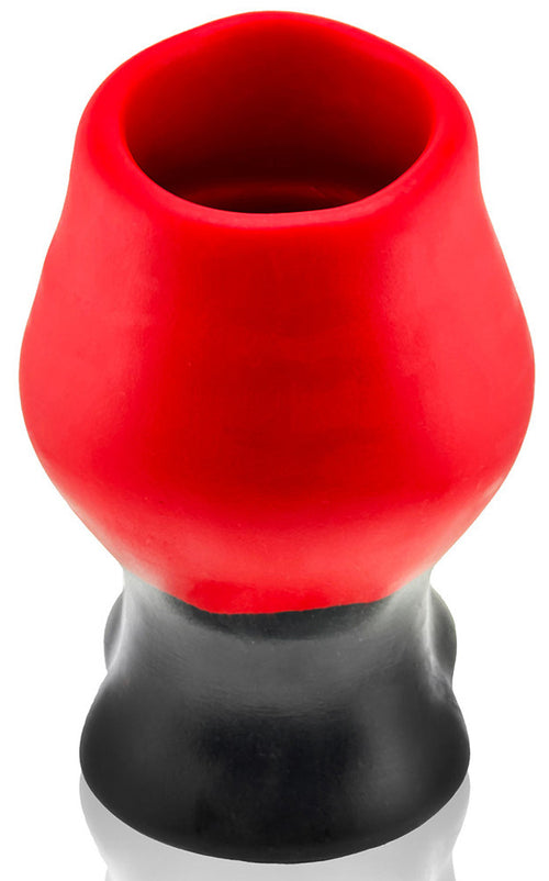 Plug Tunnel Super Max Pighole XXXL Noir-Rouge 15 x 11.5cm