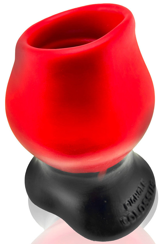Plug Tunnel Super Max Pighole XXXL Noir-Rouge 15 x 11.5cm