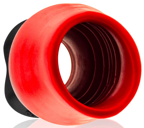 Plug Tunnel Super Max Pighole XXXL Noir-Rouge 15 x 11.5cm