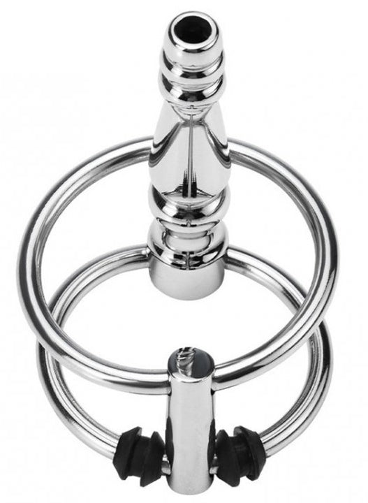 Plug Urètre percé Ribbed Ringo 4cm - Diamètre 10mm