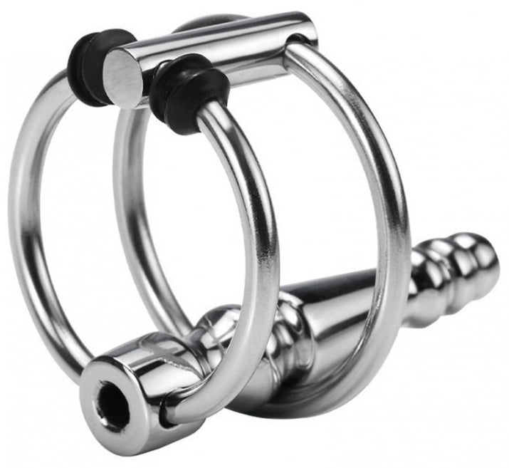 Plug Urètre percé Ribbed Ringo 4cm - Diamètre 10mm