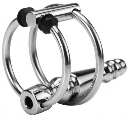 Plug Urètre percé Ribbed Ringo 4cm - Diamètre 10mm